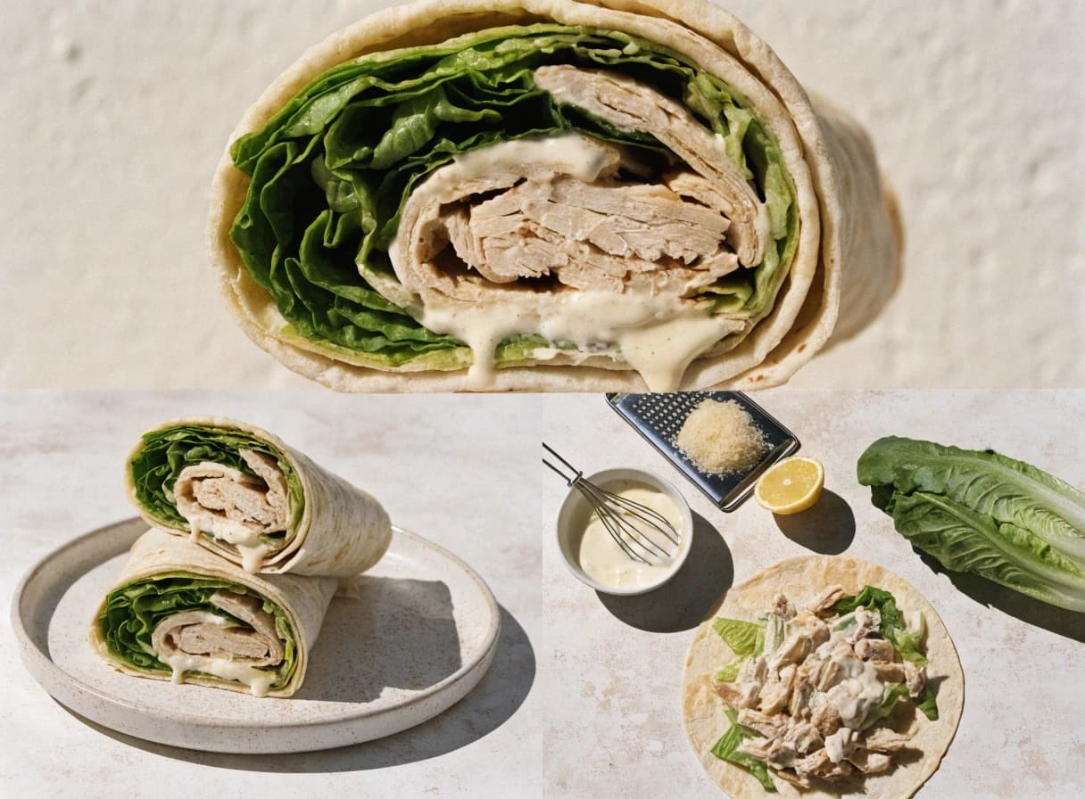 Wrap s piletinom na Caesar način — gotovo jelo