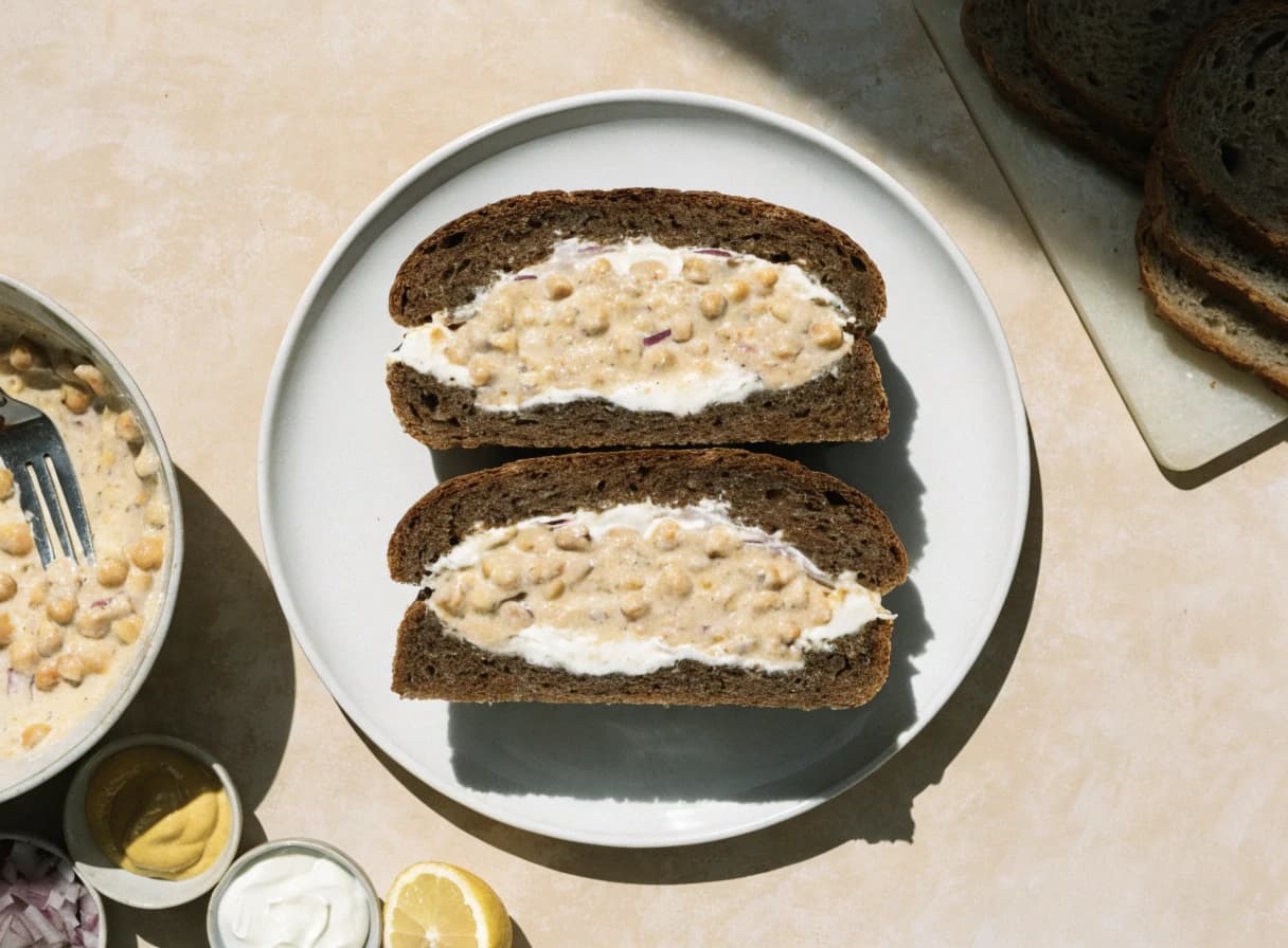 Smashed Chickpea Sandwich — finished dish